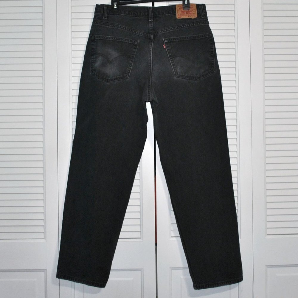 Vintage Levi's 550 Jeans Size 38 Black Relaxed Fit Made In USA